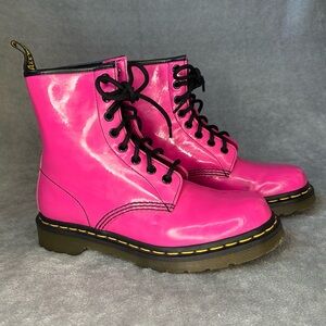 Hot Pink Doc Marten’s 1460 Size US 7 Boots Women’s Like New with Box Dr Martens